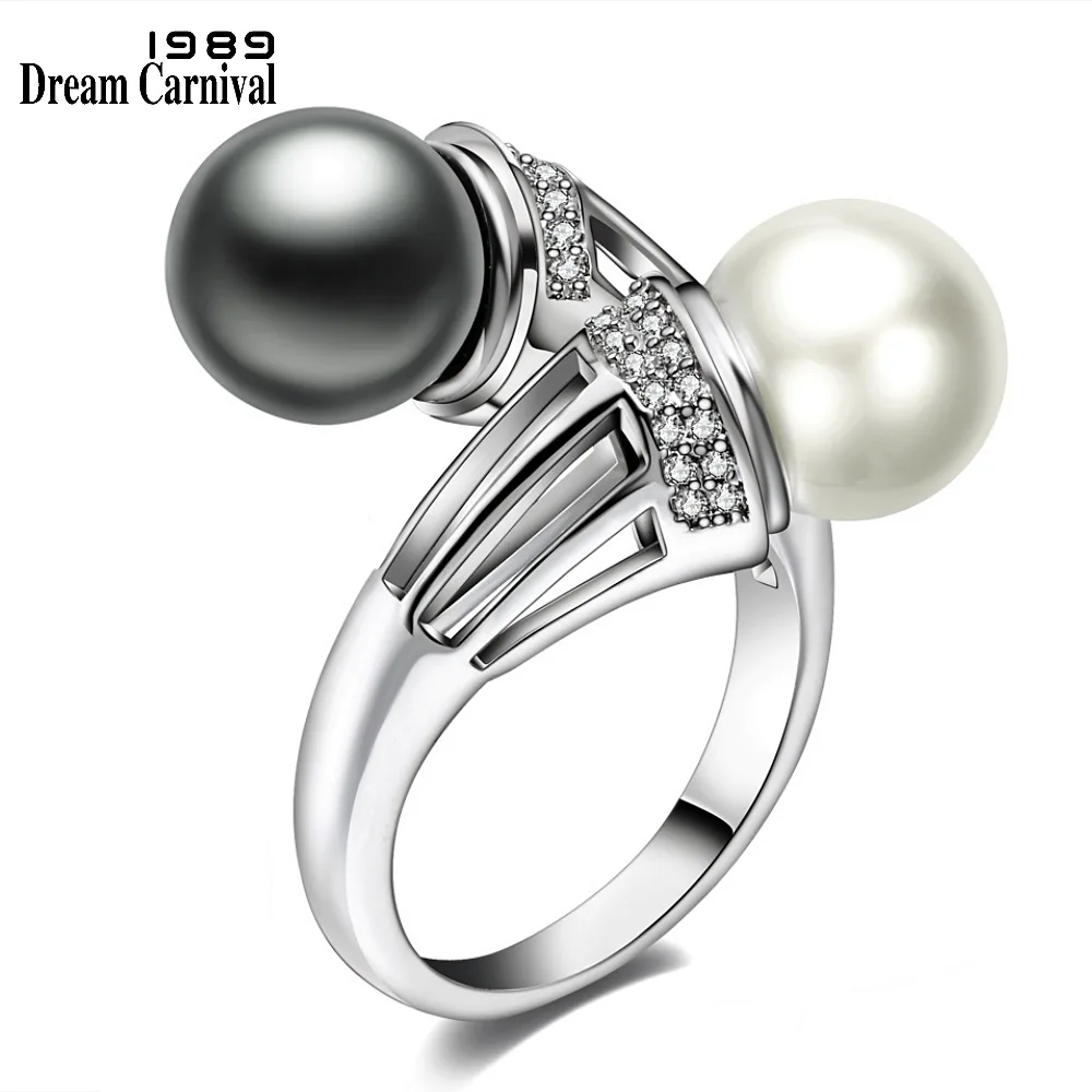DreamCarnival 1989 Brand New Elegant White and Grey Synethetic Pearls Cubic Zirconia Party Rings for Women Anillos Mujer WA11568
DreamCarnival 1989 Brand New Elegant White and Grey Synethetic Pearls Cubic Zirconia Party Rings for Women Anillos Mujer WA11568