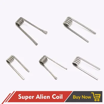 Volcanee 10pcs/lot Ni80 Premade Coil Super alien Framed staple Alpha braid Heating Resistance Prebuilt Coil for RDA DIY Atomizer
Volcanee 10pcs/lot Ni80 Premade Coil Super alien Framed staple Alpha braid Heating Resistance Prebuilt Coil for RDA DIY Atomizer