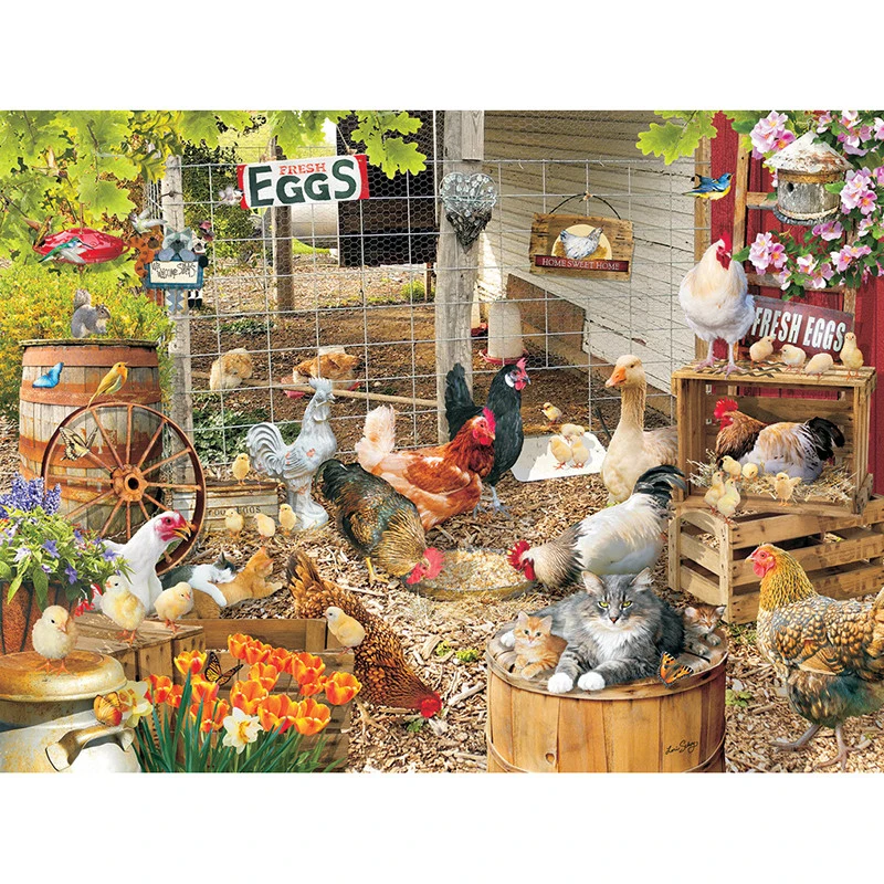 DIY Handmade Diamond Painting Chickens in Chicken House 5D Cross Stitch Animals Diamond Embroidery Rhinestones Home Decor Gift
DIY Handmade Diamond Painting Chickens in Chicken House 5D Cross Stitch Animals Diamond Embroidery Rhinestones Home Decor Gift