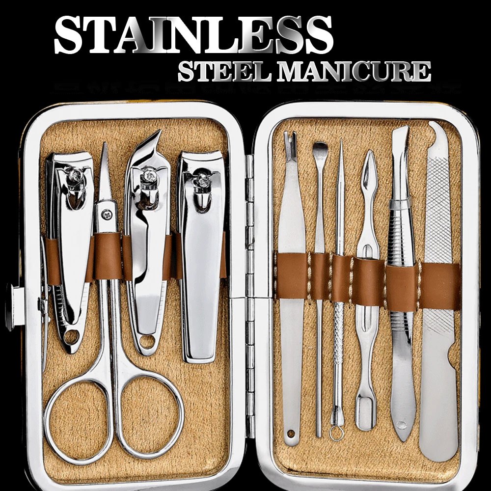 10pcs/set Nail Art Manicure Tools Set nails clipper Scissors Tweezer Knife etc Manicure tools for DIY Manicure
10pcs/set Nail Art Manicure Tools Set nails clipper Scissors Tweezer Knife etc Manicure tools for DIY Manicure