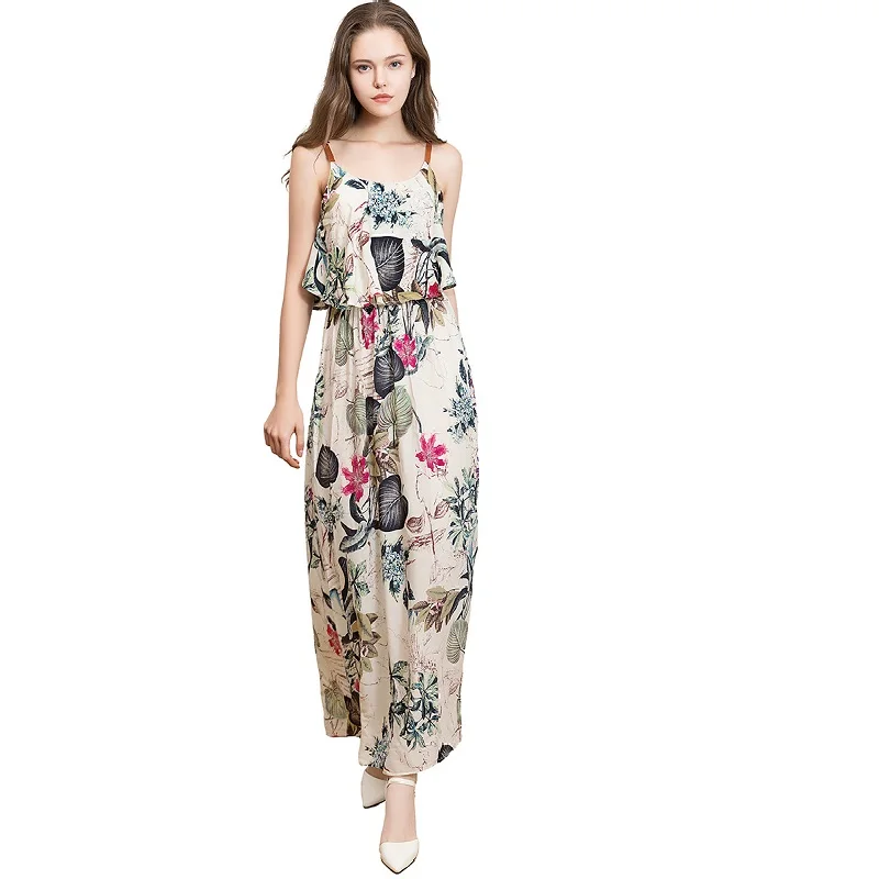2019 Bohemian Floral Print Strap Maxi Dress women summer long beach sundress holiday party casual Boho spaghetti strap dresses
2019 Bohemian Floral Print Strap Maxi Dress women summer long beach sundress holiday party casual Boho spaghetti strap dresses