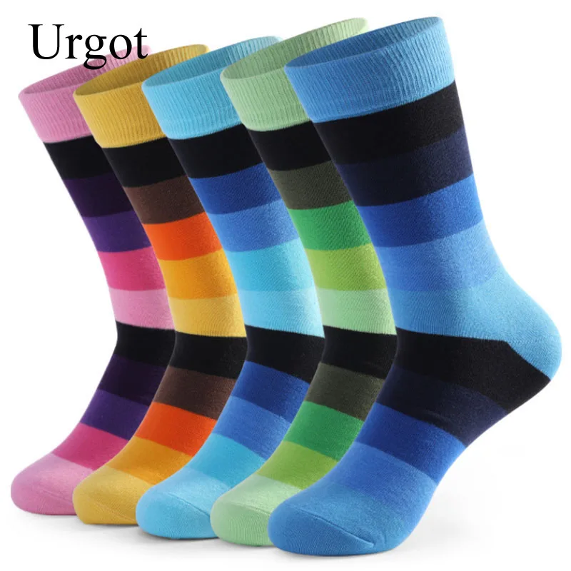 Urgot 5 Pairs Men's Socks Long Barrel Fashion Stripe Socks Cotton Autumn Winter Thickened Knee High Business Socks Men Sox 42-48
Urgot 5 Pairs Men's Socks Long Barrel Fashion Stripe Socks Cotton Autumn Winter Thickened Knee High Business Socks Men Sox 42-48