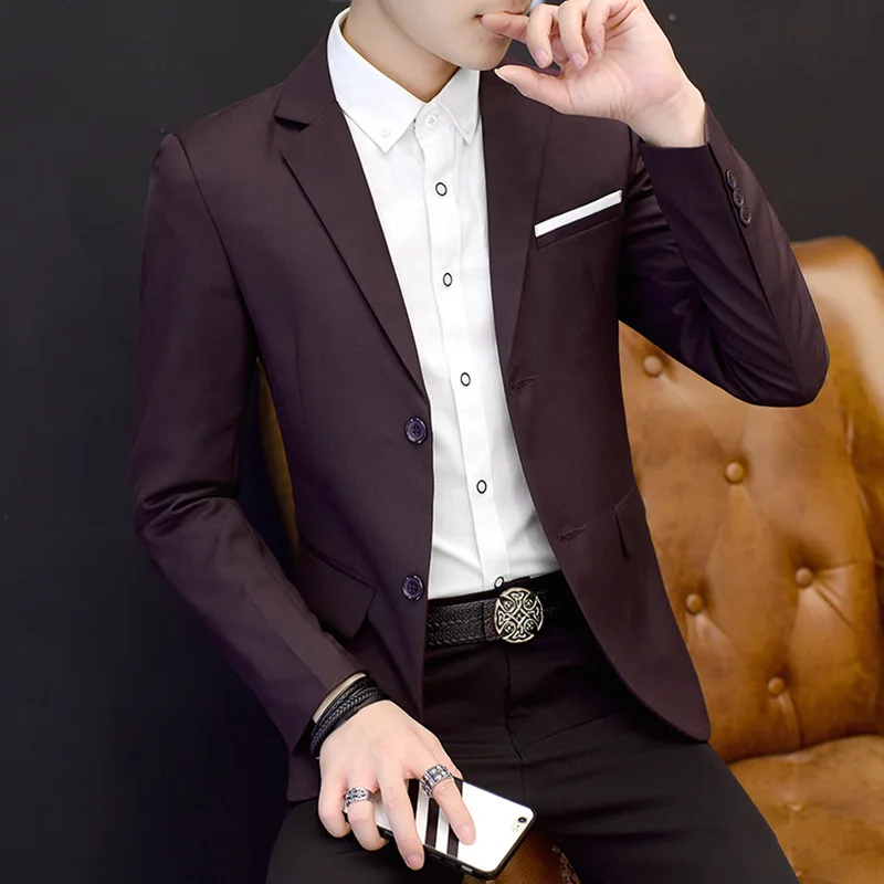 COBO 2019 spring casual blazer male slim solid color small blazer youth fashion blazer
COBO 2019 spring casual blazer male slim solid color small blazer youth fashion blazer