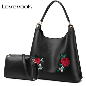 LOVEVOOK retro handbag female shoulder messenger bags for women 2020 crossbody shopping bag set PU leather with Embroidery tote
LOVEVOOK retro handbag female shoulder messenger bags for women 2020 crossbody shopping bag set PU leather with Embroidery tote