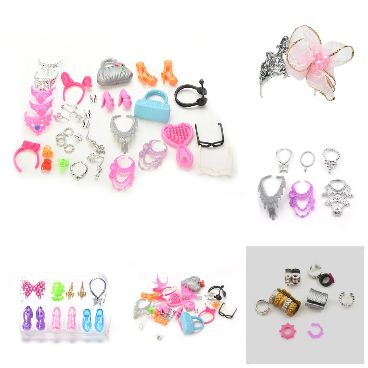 10pcs/pack Doll Decor Fashion Jewelry for girl Necklace Earring Bowknot Crown Accessory Dolls Girl Kids Gift
10pcs/pack Doll Decor Fashion Jewelry for girl Necklace Earring Bowknot Crown Accessory Dolls Girl Kids Gift