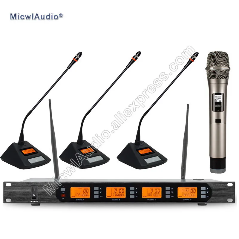 Professional UHF 4 Channel Digital Wireless Microphone System With 3+1 Multiattribute D400 Fixed Frequences Micwl.Audio
Professional UHF 4 Channel Digital Wireless Microphone System With 3+1 Multiattribute D400 Fixed Frequences Micwl.Audio