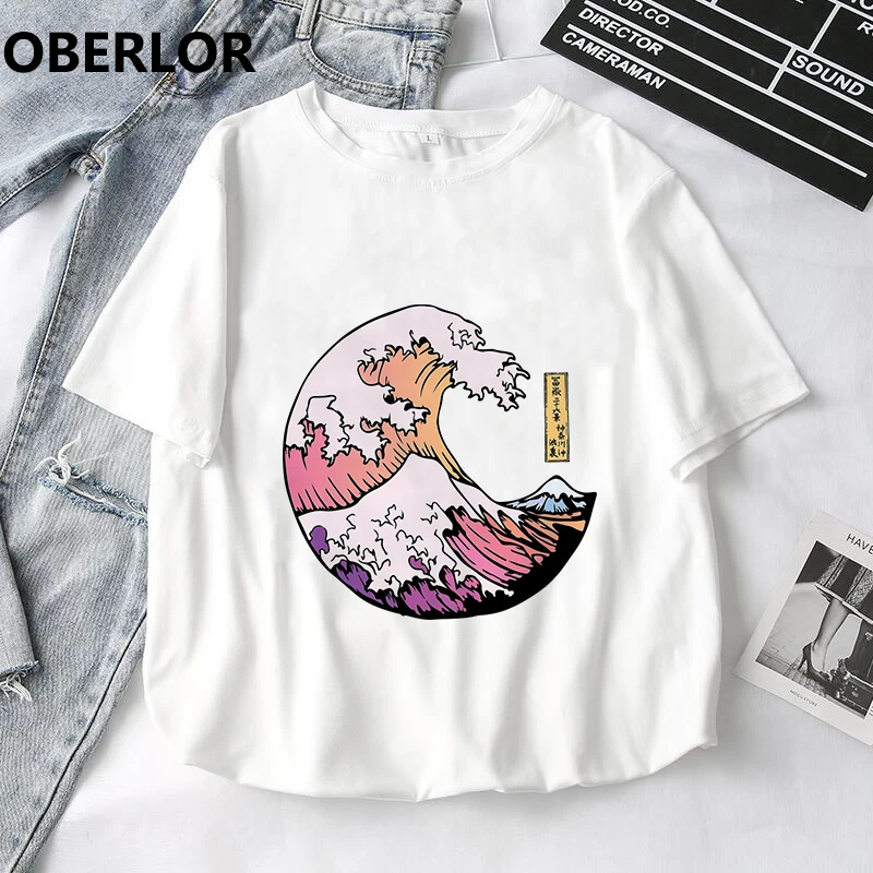 Korean Style Clothes Women Cotton Waves Vogue T Shirt Funny Casual Vaporwave O Neck T-shirt Shein Harajuku Streetwear Tshirt
Korean Style Clothes Women Cotton Waves Vogue T Shirt Funny Casual Vaporwave O Neck T-shirt Shein Harajuku Streetwear Tshirt