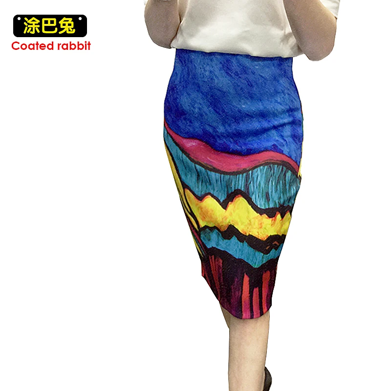 Fashion women pencil skirt Van Gogh art oil painting print skirt elastic skirt Knee-Length summer Empire skirt
Fashion women pencil skirt Van Gogh art oil painting print skirt elastic skirt Knee-Length summer Empire skirt