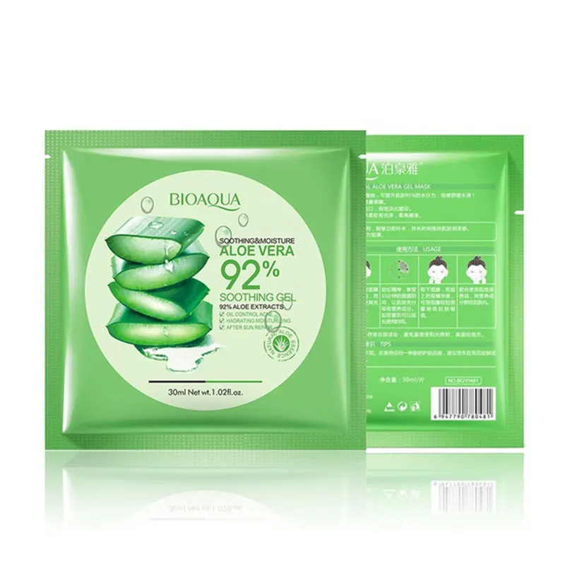 Bioaqua Aloe Vera Extract Facial Mask Whitening Hydrating Moisturizing Lasting moisture Skin Care Face Mask 1pc
Bioaqua Aloe Vera Extract Facial Mask Whitening Hydrating Moisturizing Lasting moisture Skin Care Face Mask 1pc