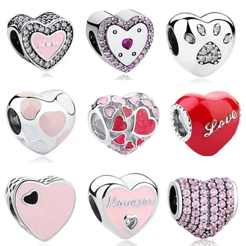 Authentic 925 Sterling Silver Beads Red Enamel Love Heart Charm Fit Original Pandora Bracelets Necklaces DIY Jewelry Accessories
Authentic 925 Sterling Silver Beads Red Enamel Love Heart Charm Fit Original Pandora Bracelets Necklaces DIY Jewelry Accessories