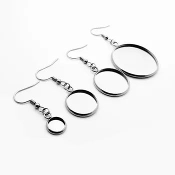 6/8/10/12/14/16/18/20/25/30mm Stainless Steel Round Blank DIY Earring Kits Cabochon Tray Fit DIY Glass Photo Cameo Jewelry
6/8/10/12/14/16/18/20/25/30mm Stainless Steel Round Blank DIY Earring Kits Cabochon Tray Fit DIY Glass Photo Cameo Jewelry