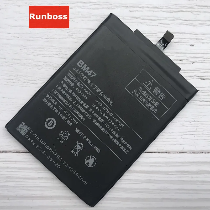 BM47 Full Capacity 4000mAh Battery For Xiaomi Redmi 3 3S 3X Xiao mi Hongmi Redmi 4x Redmi 3 Pro 5.0 inch Battery
BM47 Full Capacity 4000mAh Battery For Xiaomi Redmi 3 3S 3X Xiao mi Hongmi Redmi 4x Redmi 3 Pro 5.0 inch Battery