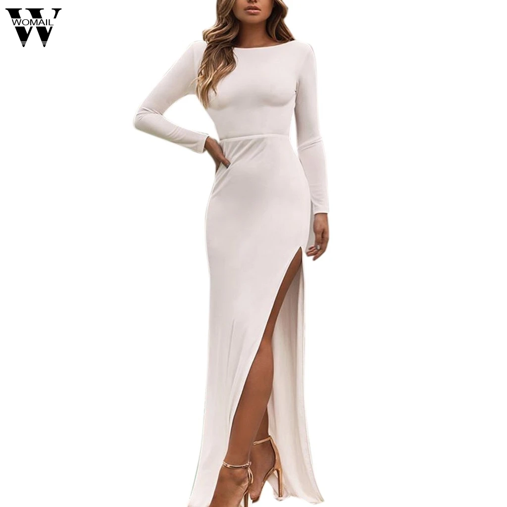 Womail dress women party wedding long 2019 Sexy Solid Open Back Split Sleeve Long Sleeve and Ground Party Dress vestidos muje
Womail dress women party wedding long 2019 Sexy Solid Open Back Split Sleeve Long Sleeve and Ground Party Dress vestidos muje