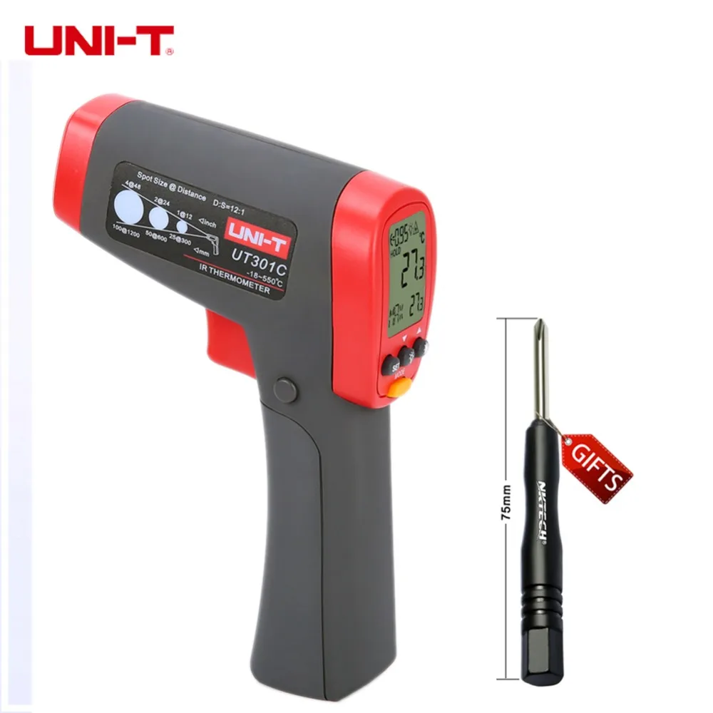 Professional Handheld UT302C non-contact infrared thermometer UNI-T UT302C -32 Degrees~650 Degrees Temperature Tester Pyrometer
Professional Handheld UT302C non-contact infrared thermometer UNI-T UT302C -32 Degrees~650 Degrees Temperature Tester Pyrometer