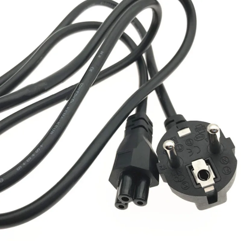 EU European Power Cord Euro EU Plug C5 Cloverleaf Power Supply Lead Cable 1.5m 5ft For Notebook Laptop PC Computer AC Adapters
EU European Power Cord Euro EU Plug C5 Cloverleaf Power Supply Lead Cable 1.5m 5ft For Notebook Laptop PC Computer AC Adapters