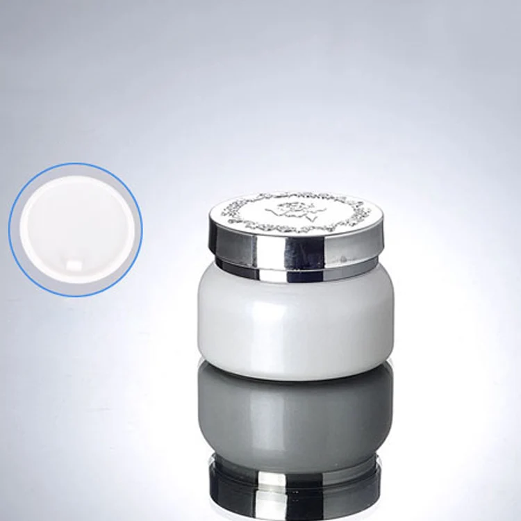 50g white glass cream jar with shiny silver ABS lid, 50 gram cosmetic jar,packing for sample/eye cream,50g bottle
50g white glass cream jar with shiny silver ABS lid, 50 gram cosmetic jar,packing for sample/eye cream,50g bottle
