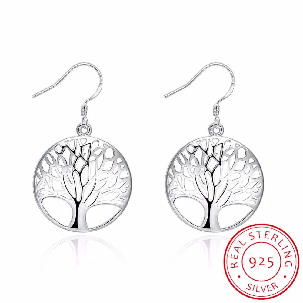 Tree of Life 925 sterling silver Drop Earrings Women Hollow Out Tree Pattern Round Earring moda mujer Jewelry 2019 Pendientes
Tree of Life 925 sterling silver Drop Earrings Women Hollow Out Tree Pattern Round Earring moda mujer Jewelry 2019 Pendientes