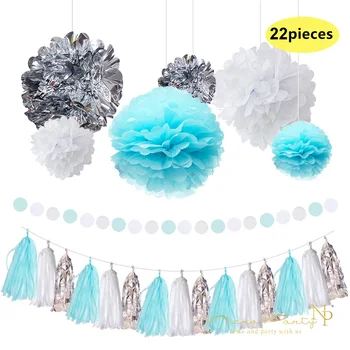 Nicro 22 Pcs/Lot Party Decoration Blue Paper Flowers White Silver Tassel Garland DIY Birthday Anniversaire verjaardag #Set08
Nicro 22 Pcs/Lot Party Decoration Blue Paper Flowers White Silver Tassel Garland DIY Birthday Anniversaire verjaardag #Set08