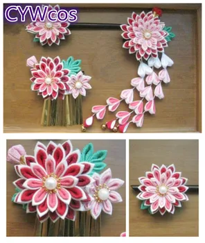 Hot Japanese Flower Kimono Headwear Handmade Traditional Tassels Headdress Sakura Yukata Hairpin Clip Headband Hair Accessories
Hot Japanese Flower Kimono Headwear Handmade Traditional Tassels Headdress Sakura Yukata Hairpin Clip Headband Hair Accessories