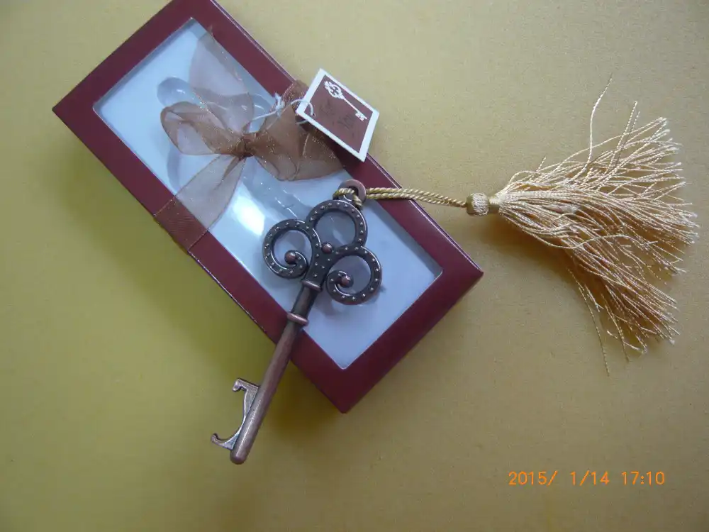 for men guest -- antique victorian key bottle opener party