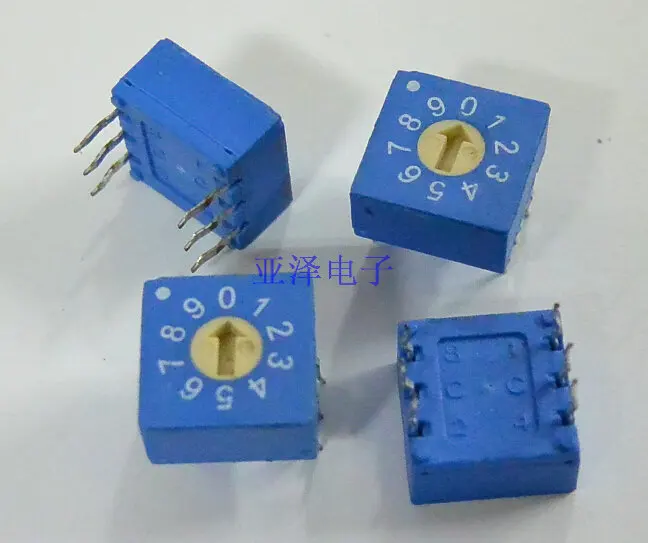 Taiwanese rotary encoder switches 0-9 DIP switch 10 n Code 8421C PCB coding switch 3 : 3
Taiwanese rotary encoder switches 0-9 DIP switch 10 n Code 8421C PCB coding switch 3 : 3