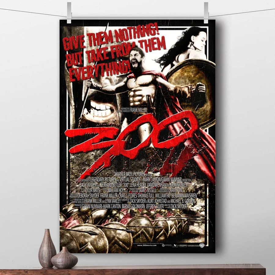 300 Movie Cover Spartan Warrior Posters Canvas Wall Art Prints Painting for Home Decor 
300 Movie Cover Spartan Warrior Posters Canvas Wall Art Prints Painting for Home Decor
