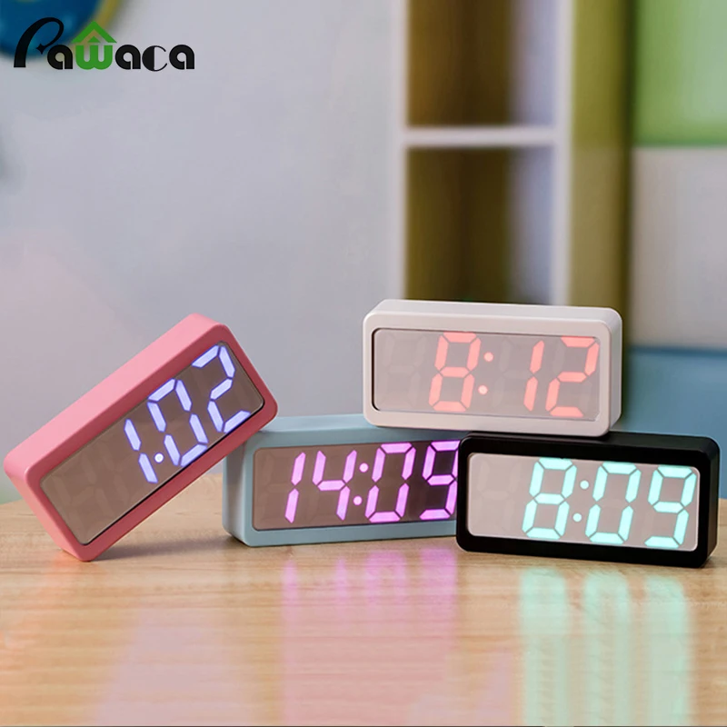 LED Digital Alarm Clock with Large Date Temperature Display Sound Control 12 / 24h Colors Changing Table Clock Room Home Decor
LED Digital Alarm Clock with Large Date Temperature Display Sound Control 12 / 24h Colors Changing Table Clock Room Home Decor