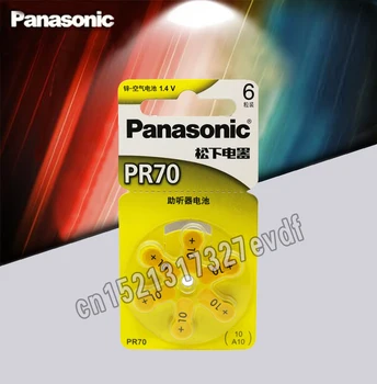 6PCS/PACK 100% Genuine Panasonic PR70 Hearing Aid Batteries 5.8MM*3.6MM 10 A10 Deaf-aid Cochlear Button Cell Batteries Audiphone
6PCS/PACK 100% Genuine Panasonic PR70 Hearing Aid Batteries 5.8MM*3.6MM 10 A10 Deaf-aid Cochlear Button Cell Batteries Audiphone
