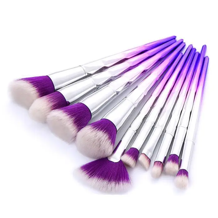 New 10pcs Diamond Makeup Brushes Fan Powder Foundation Blush Lip Eyeshadow Cosmetic Belle Make Up Brush Tools
New 10pcs Diamond Makeup Brushes Fan Powder Foundation Blush Lip Eyeshadow Cosmetic Belle Make Up Brush Tools