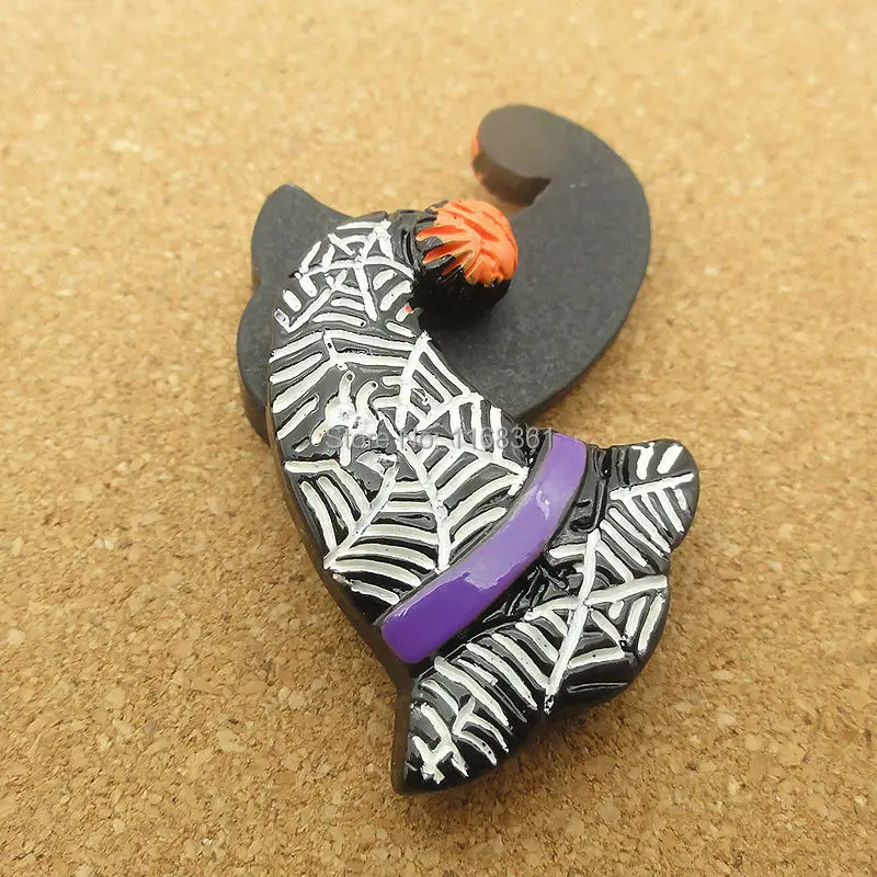 1pcs/lot resin flat back Halloween spider hat 27mm Cabochons Hair Bow Center DIY Christmas decration C118-7