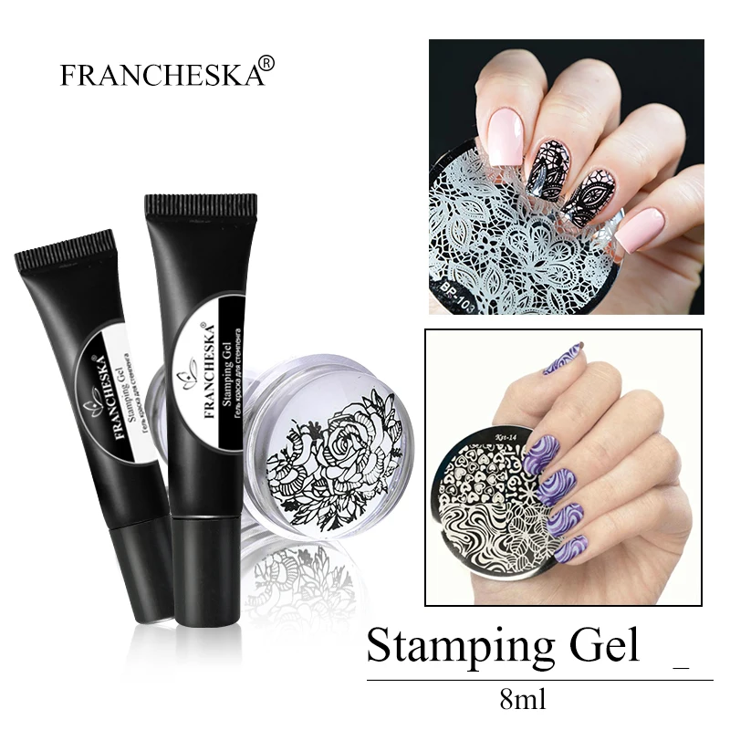 Francheska 8ml Nail Stamping Gel Polish White Black Soak Off Semi Permanent UV Gel Varnish For DIY Nail Art Gel Stamping
Francheska 8ml Nail Stamping Gel Polish White Black Soak Off Semi Permanent UV Gel Varnish For DIY Nail Art Gel Stamping