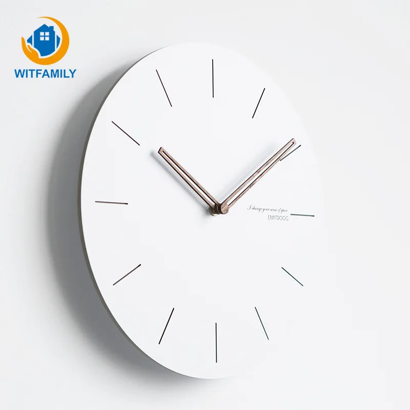 Bedroom Home European Wall Clock Silent Clock 12 Inch Nordic Clock Living Room Modern Minimalist Creative Clock