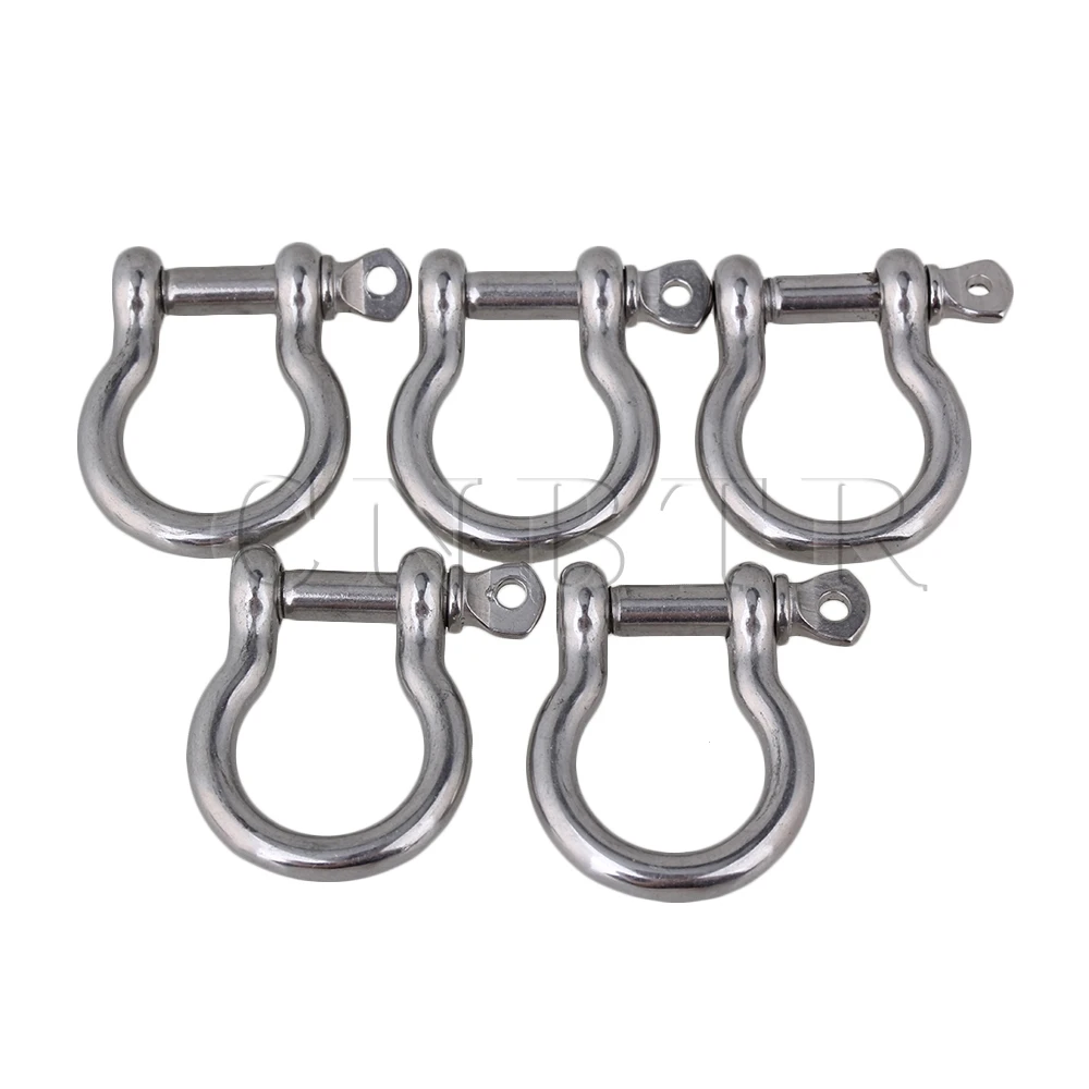 CNBTR 5pcs M5 304 Stainless Steel Screw Pin Anchor Shackle Bow Rigging European Style
CNBTR 5pcs M5 304 Stainless Steel Screw Pin Anchor Shackle Bow Rigging European Style