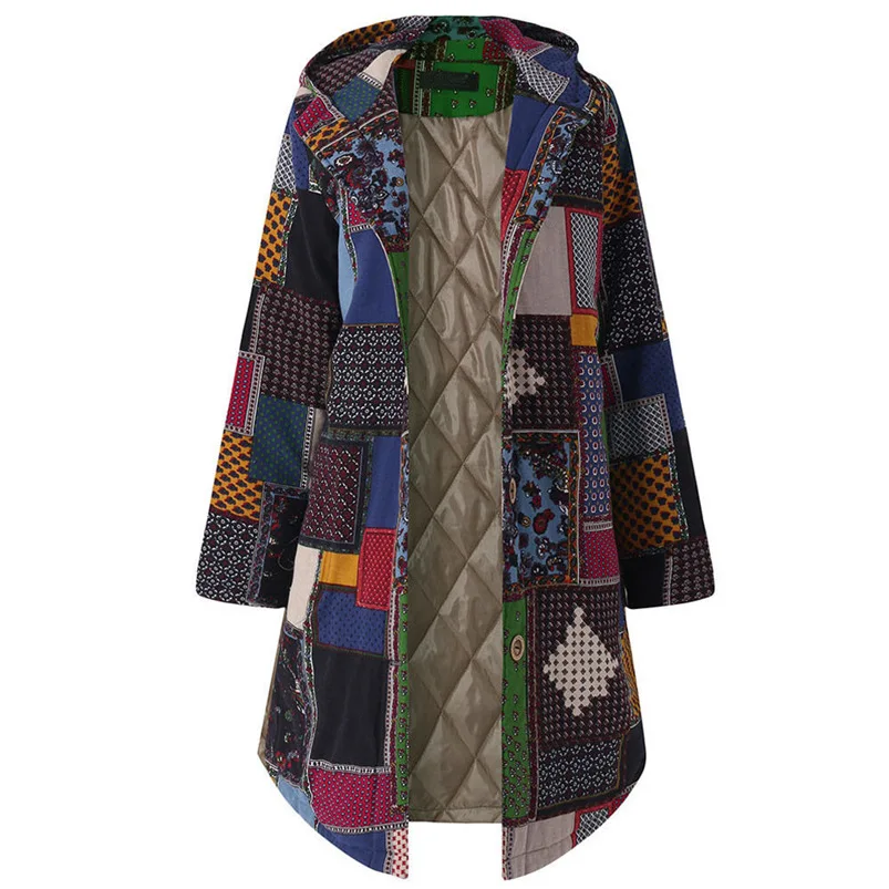 Vintage Button Winter Coat Women 2018 Fashion Print Plus Size Coat Long Sleeve Hooded Parkas Slim Thick Coat femenino #O24
Vintage Button Winter Coat Women 2018 Fashion Print Plus Size Coat Long Sleeve Hooded Parkas Slim Thick Coat femenino #O24
