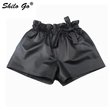 Leather Shorts Womens Autumn Fashion sheepskin genuine leather Shorts bow belt stretch wide leg loose concise Shorts
Leather Shorts Womens Autumn Fashion sheepskin genuine leather Shorts bow belt stretch wide leg loose concise Shorts