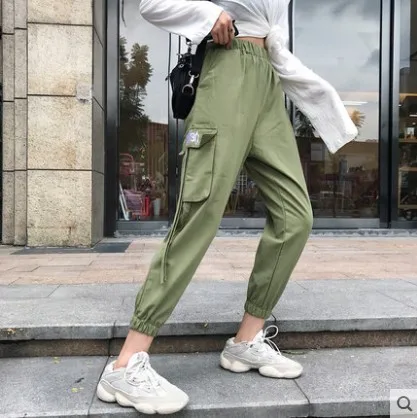 Casual Pants Woman Fashion 2019 Streetwear Embroidery Pocket Harem Pants Loose Trousers Black Khaki Army Green pantolon B185
Casual Pants Woman Fashion 2019 Streetwear Embroidery Pocket Harem Pants Loose Trousers Black Khaki Army Green pantolon B185