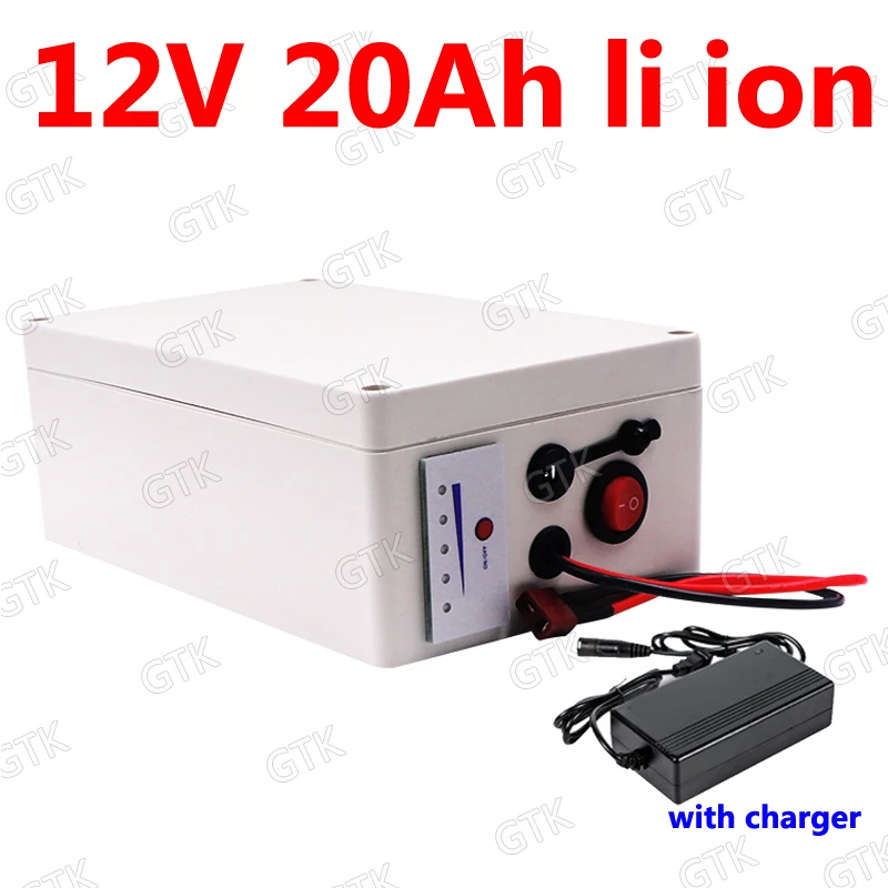 GTK 12v 20ah lithium battery li ion 18650 BMS 3s for 240w golf trolly cart Inverter Portable power supply light EV + 3A charger
GTK 12v 20ah lithium battery li ion 18650 BMS 3s for 240w golf trolly cart Inverter Portable power supply light EV + 3A charger
