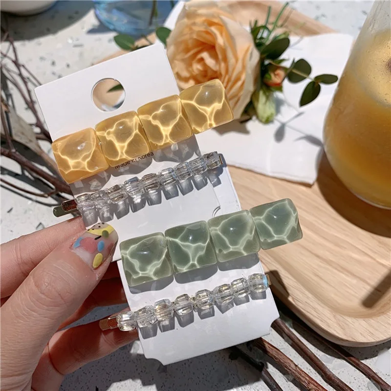 MENGJIQIAO 2019 New Korean Water Ripple Square Acrylic Hairgrips Fashion Hairpins Crystal Barrettes JewelryHair Accessories
MENGJIQIAO 2019 New Korean Water Ripple Square Acrylic Hairgrips Fashion Hairpins Crystal Barrettes JewelryHair Accessories
