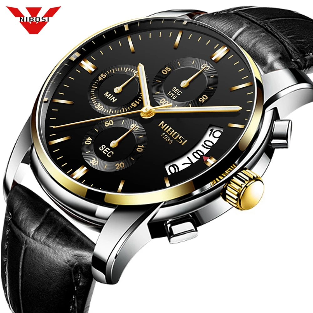 NIBOSI Fashion Sport Watch Men Waterproof Military Leather Strap Waterproof Quartz Men Watch Clock Wrist watch Relogio Masculino
NIBOSI Fashion Sport Watch Men Waterproof Military Leather Strap Waterproof Quartz Men Watch Clock Wrist watch Relogio Masculino