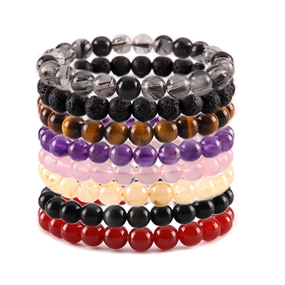 Natural Stone Bracelets 8mm Round Beaded Elastic Strand Real Amethysts Quartz Turquoises Lava Mala Stone Wristband Bracelets
Natural Stone Bracelets 8mm Round Beaded Elastic Strand Real Amethysts Quartz Turquoises Lava Mala Stone Wristband Bracelets