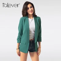 Spring Women Blazer Jacket Fashion 2018 Brand None Button Work Office Lady Suit Casual Slim Business Female Blazer Coat Talever image