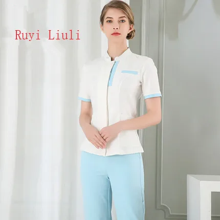 New autumn/winter 2019 female beautician, cosmetic nurse, plastic surgery suit, micro-length sleeve suit
New autumn/winter 2019 female beautician, cosmetic nurse, plastic surgery suit, micro-length sleeve suit