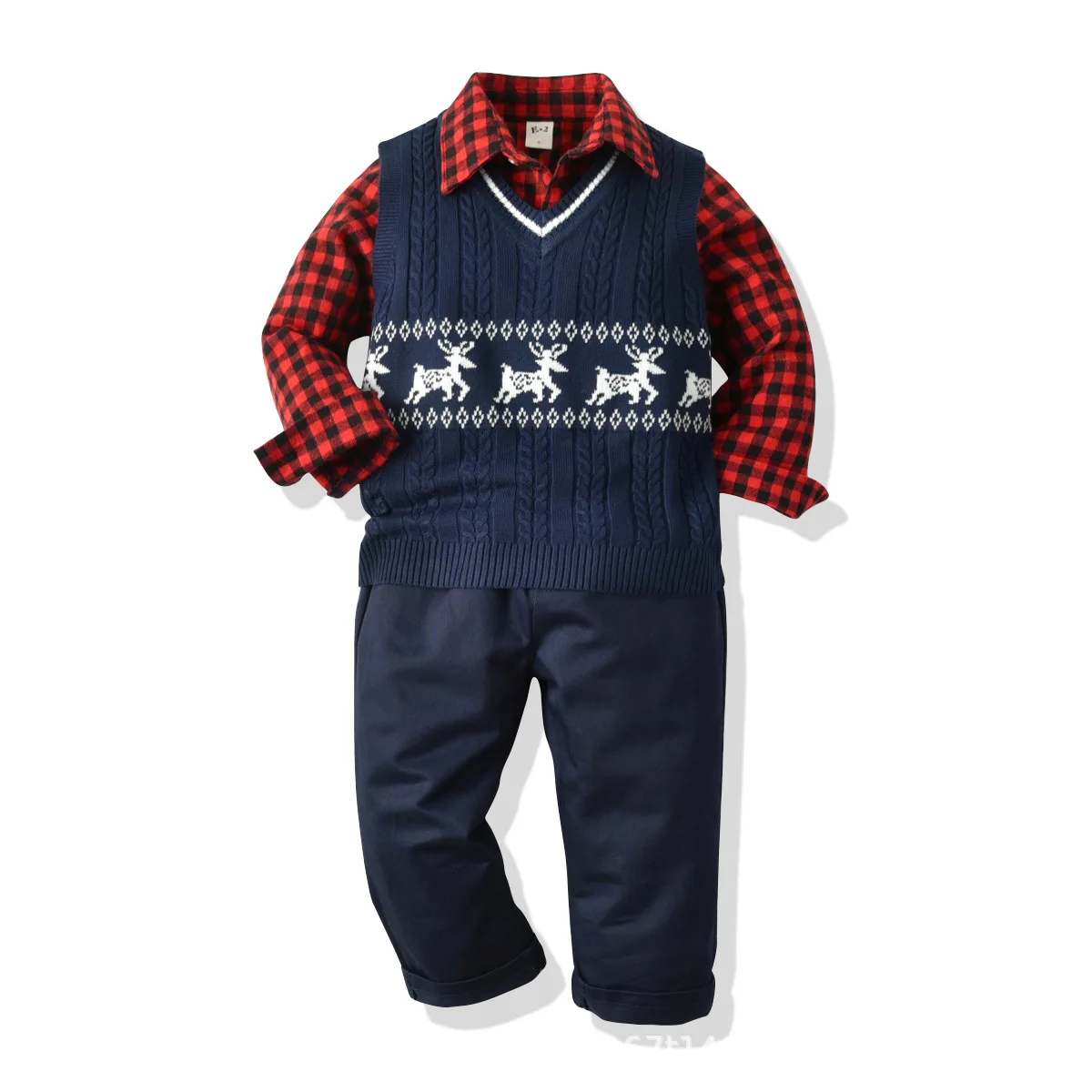 2019 Autumn Winter Sweater Boys Clothes Full Sleeve Vest Sweater+ Shirt +Pants 3PCS Party Birthday Dress Suit Set 2-7 Years 
2019 Autumn Winter Sweater Boys Clothes Full Sleeve Vest Sweater+ Shirt +Pants 3PCS Party Birthday Dress Suit Set 2-7 Years
