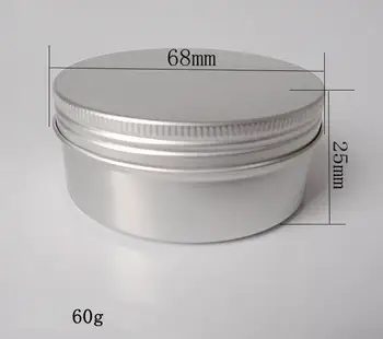 60g 68*25mm refillable empty round aluminum metal tin cans bottle with lids , cosmetic cream container box aluminum jar
60g 68*25mm refillable empty round aluminum metal tin cans bottle with lids , cosmetic cream container box aluminum jar