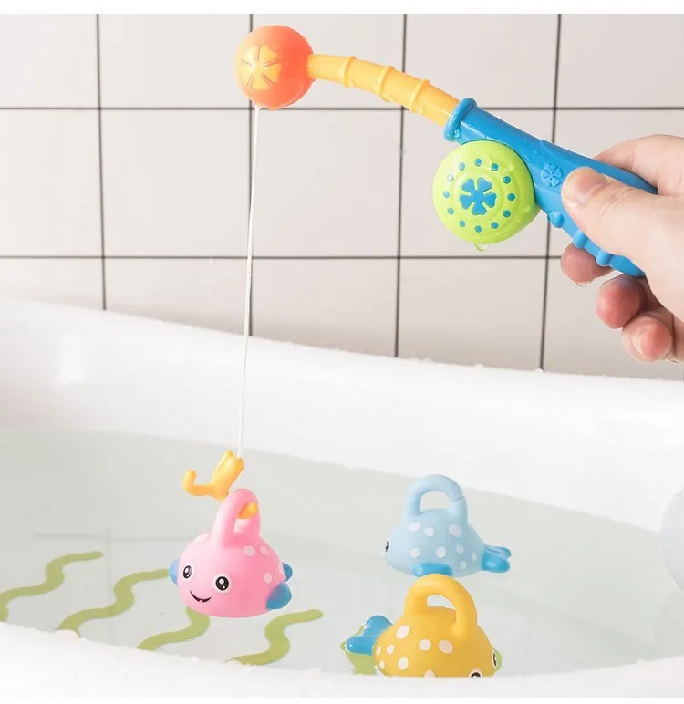 Kids Baby Bath Toys Toddlers Bathtub Pool Fishing Game Toy Colorful Floating Fish and Fish Rod Shower Play Kit in Bath Time
Kids Baby Bath Toys Toddlers Bathtub Pool Fishing Game Toy Colorful Floating Fish and Fish Rod Shower Play Kit in Bath Time