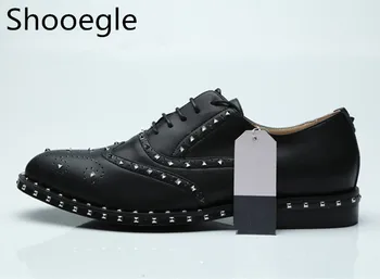 Black Leather Rivets Lace Up Men Loafers High Quality Shoes Men Driving Flats Casual Business Shoes zapatos hombre
Black Leather Rivets Lace Up Men Loafers High Quality Shoes Men Driving Flats Casual Business Shoes zapatos hombre