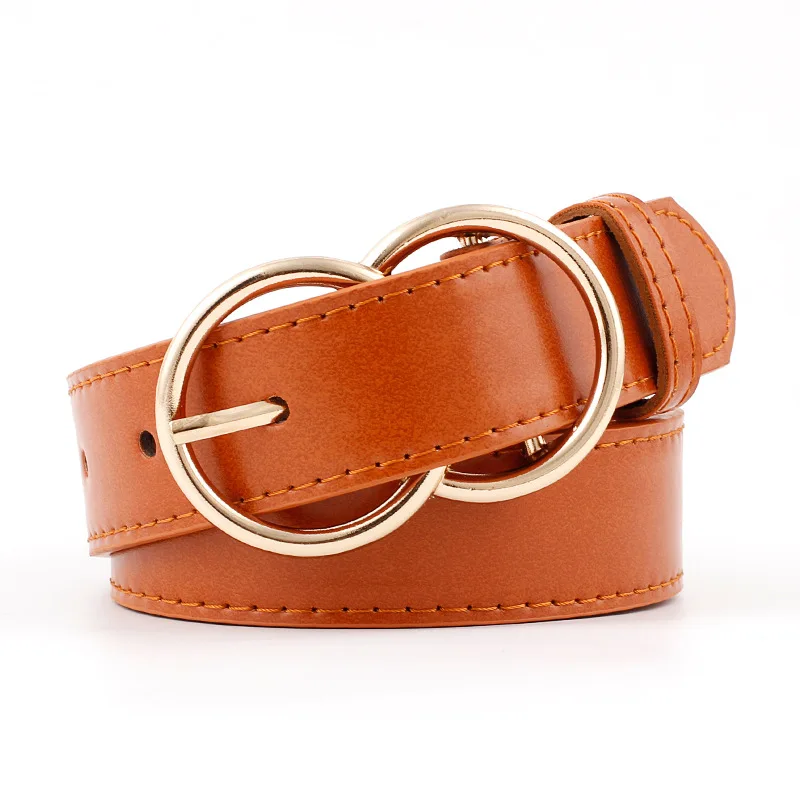 2019 New Double Loop Pin Buckle Pattern Casual Eyelets PU Leather Belt For Female Gold Round Pin Buckle Wide Jean Waist Belt
2019 New Double Loop Pin Buckle Pattern Casual Eyelets PU Leather Belt For Female Gold Round Pin Buckle Wide Jean Waist Belt