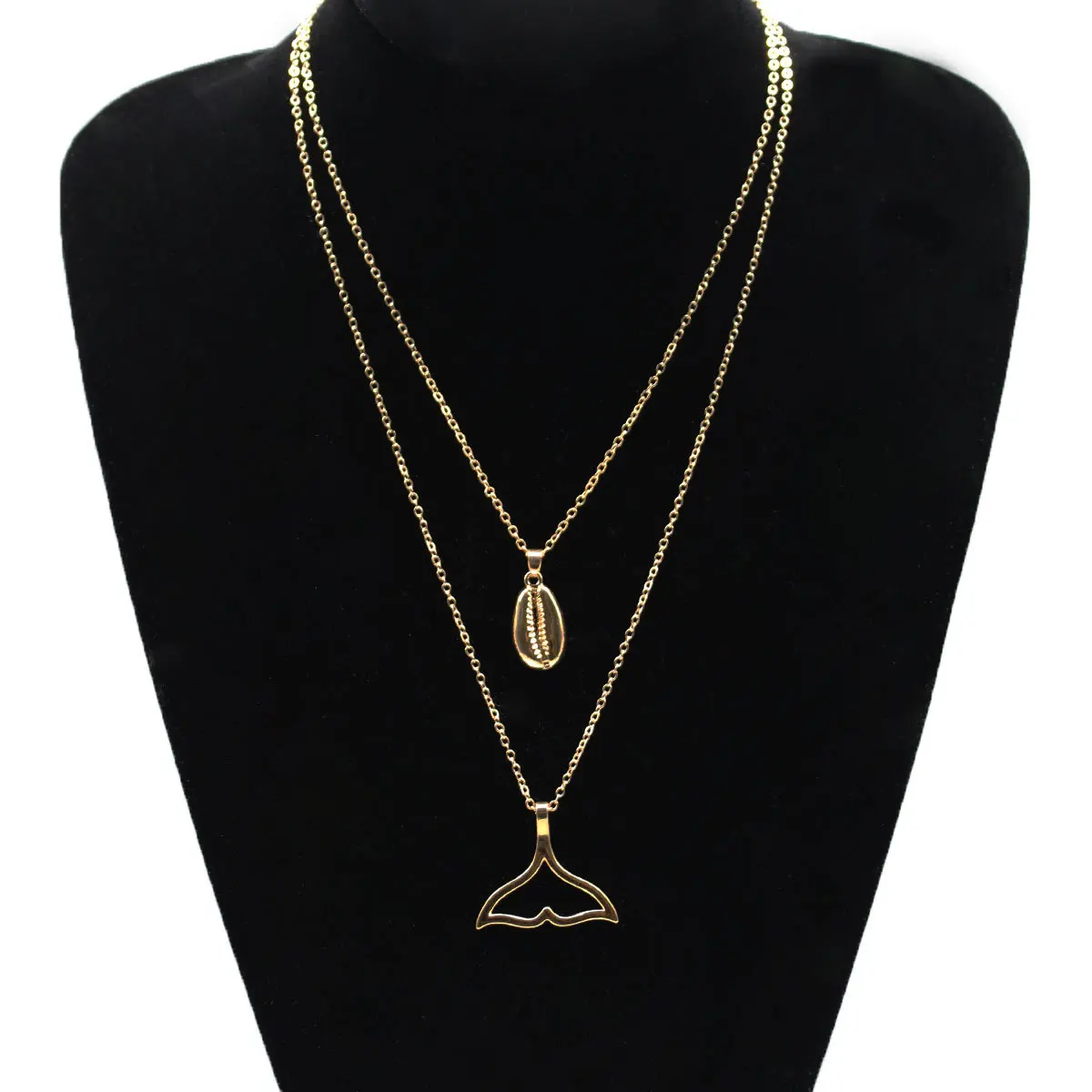Fashion New Fishtail Shell Long Chain Necklace Women Double Layered Alloy Plated Statement Pendant Necklace
Fashion New Fishtail Shell Long Chain Necklace Women Double Layered Alloy Plated Statement Pendant Necklace