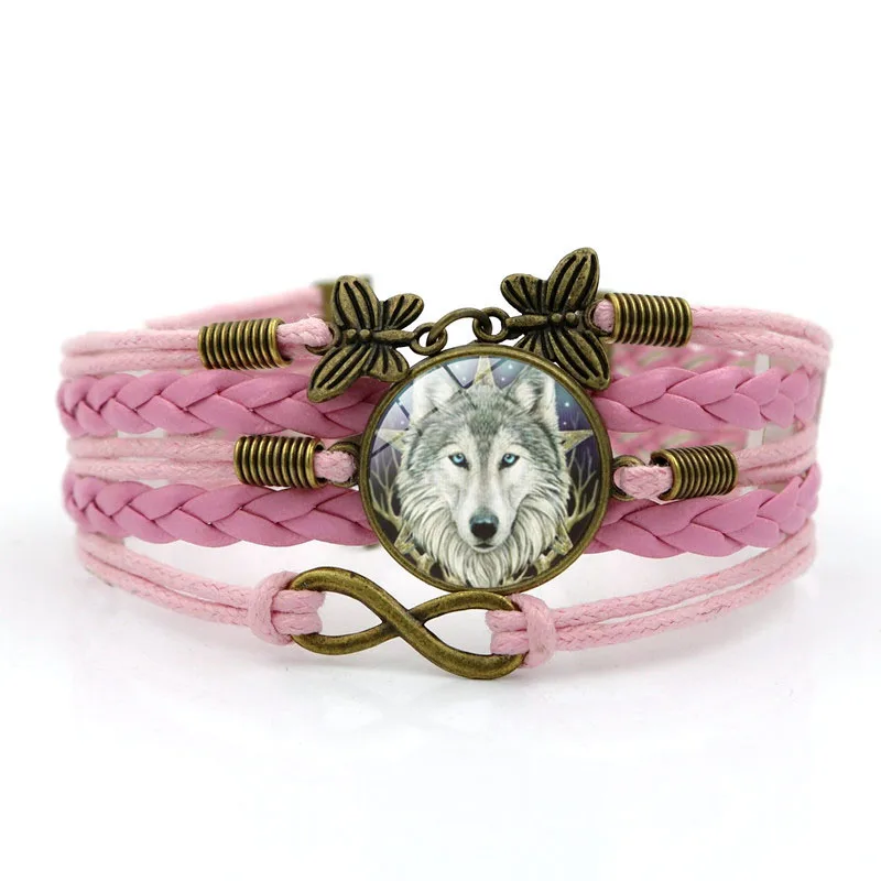 Celtic Wolf Photo Charm Bracelet Glass Cabochon Butterfly Infinity Jewelry Weave Multilayer Leather Bracelet Bangle for Women
Celtic Wolf Photo Charm Bracelet Glass Cabochon Butterfly Infinity Jewelry Weave Multilayer Leather Bracelet Bangle for Women