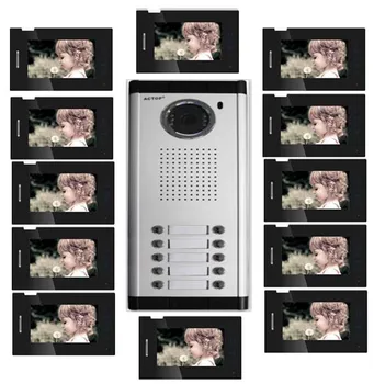 New Intercom System + 12 monitors 7" TFT Touch key monitor ,can take photos multi-languages menu video door phone
New Intercom System + 12 monitors 7" TFT Touch key monitor ,can take photos multi-languages menu video door phone